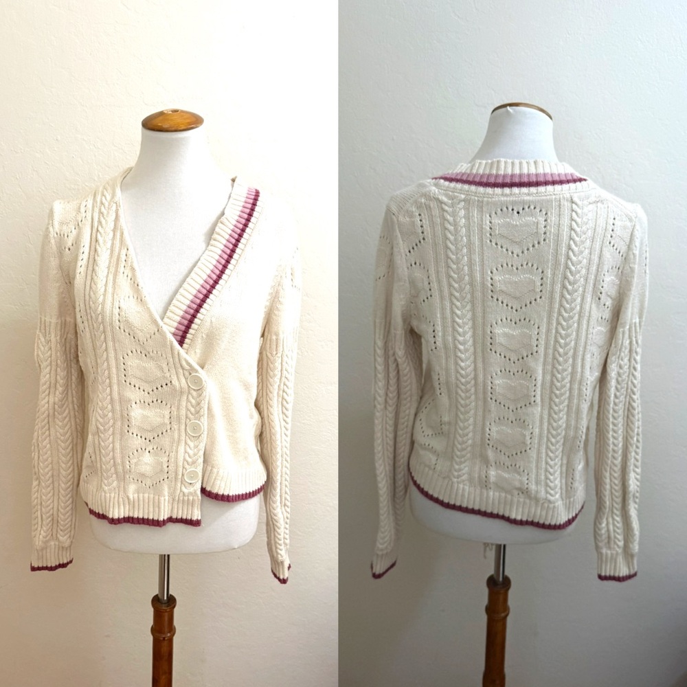 Anthropologie Maeve Asymmetrical Cardigan Sweater - Picture 4 of 7